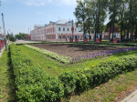 Петунии и агератумы украсят Соборную площадь Егорьевска